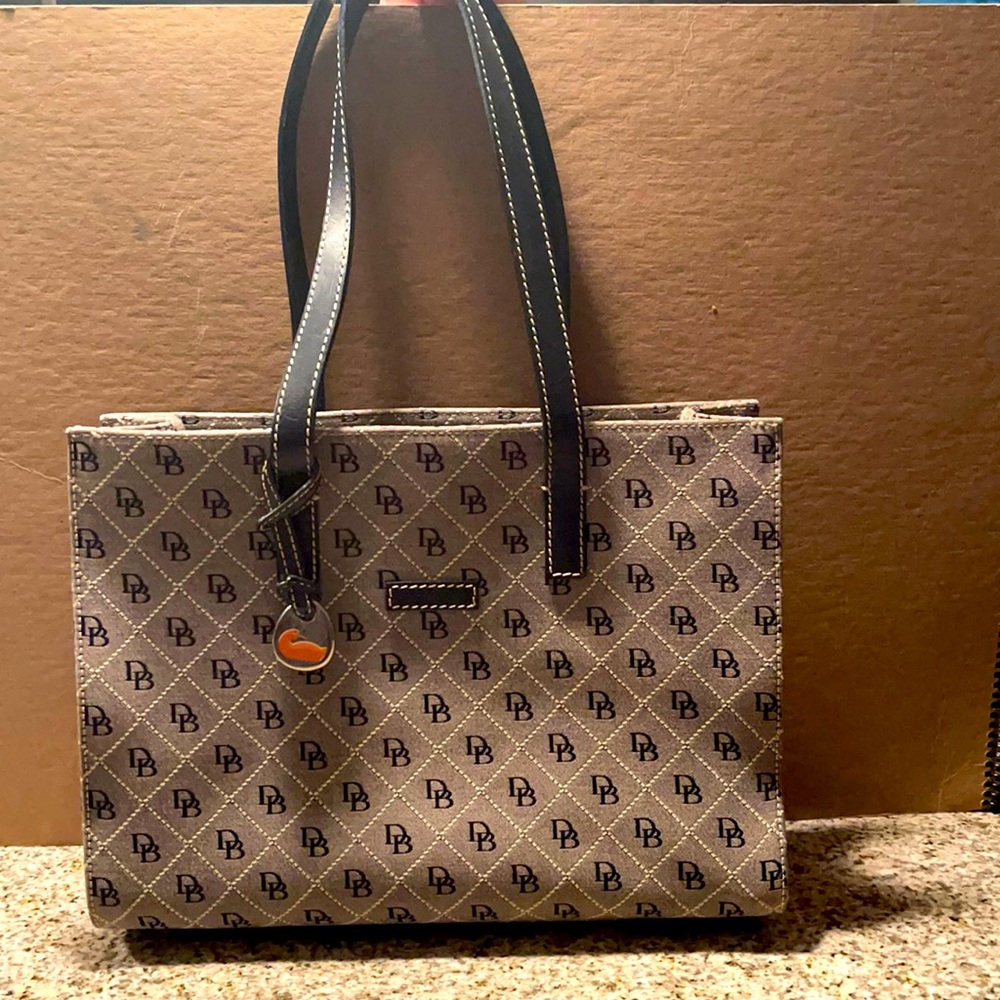 Dooney & Bourke pewter colored tote.